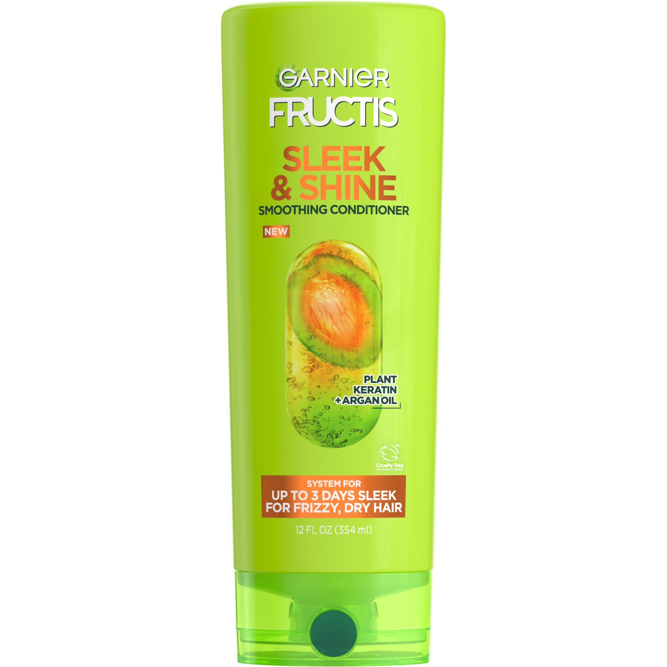 Fructis Garnier Sleek & Shine Conditioner, Frizzy, Dry, Unmanageable Hair