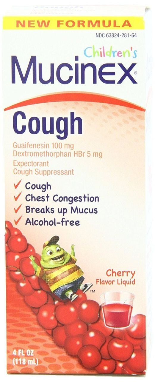 Mucinex Children's Cough Medicine Liquid, Cherry Flavor, 4 Fl Oz