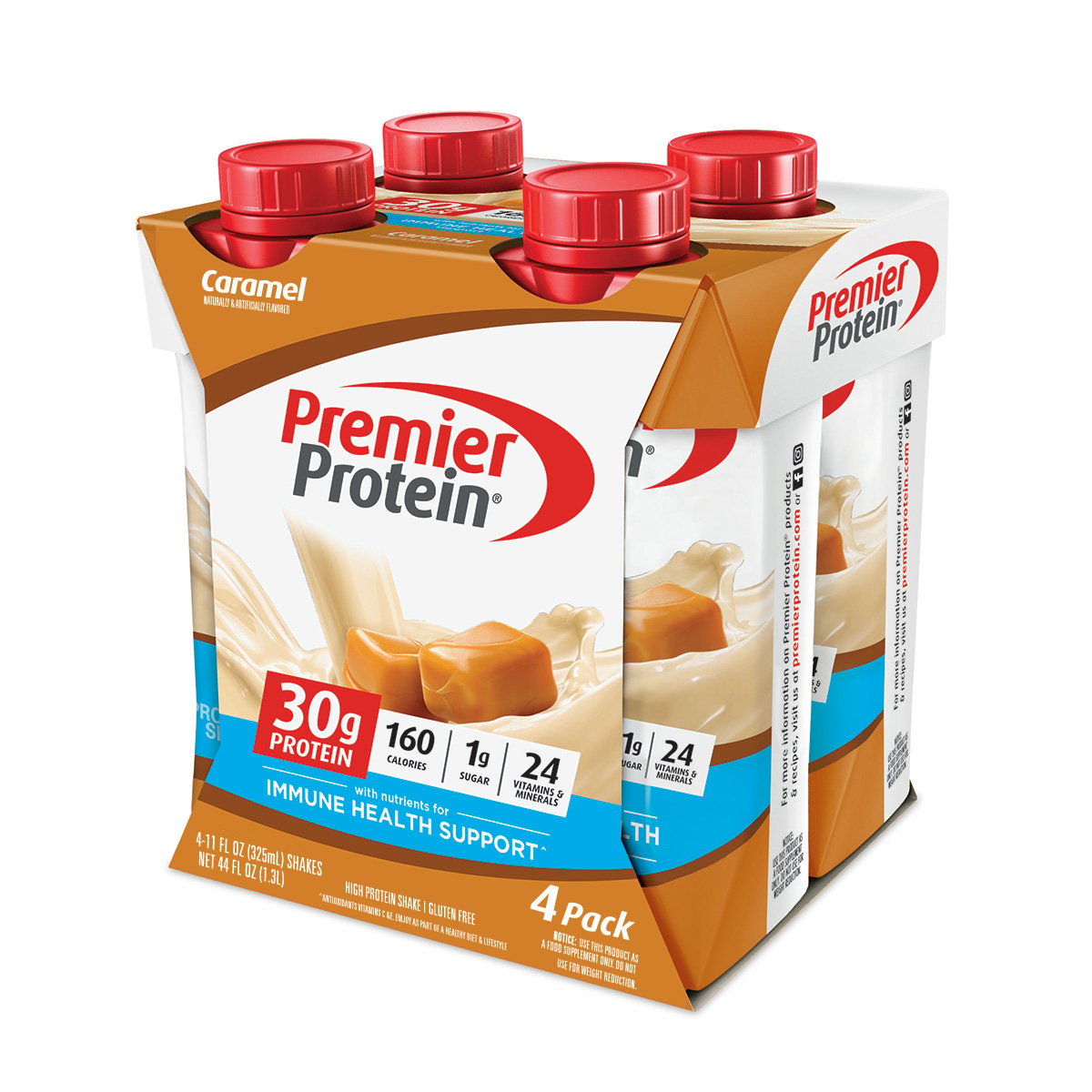 Premier Protein High Shake, Caramel, 4 Pack