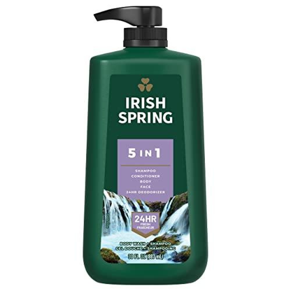 Irish Spring 5-in-1 Body Wash Pump For Men - 30 Fl Oz