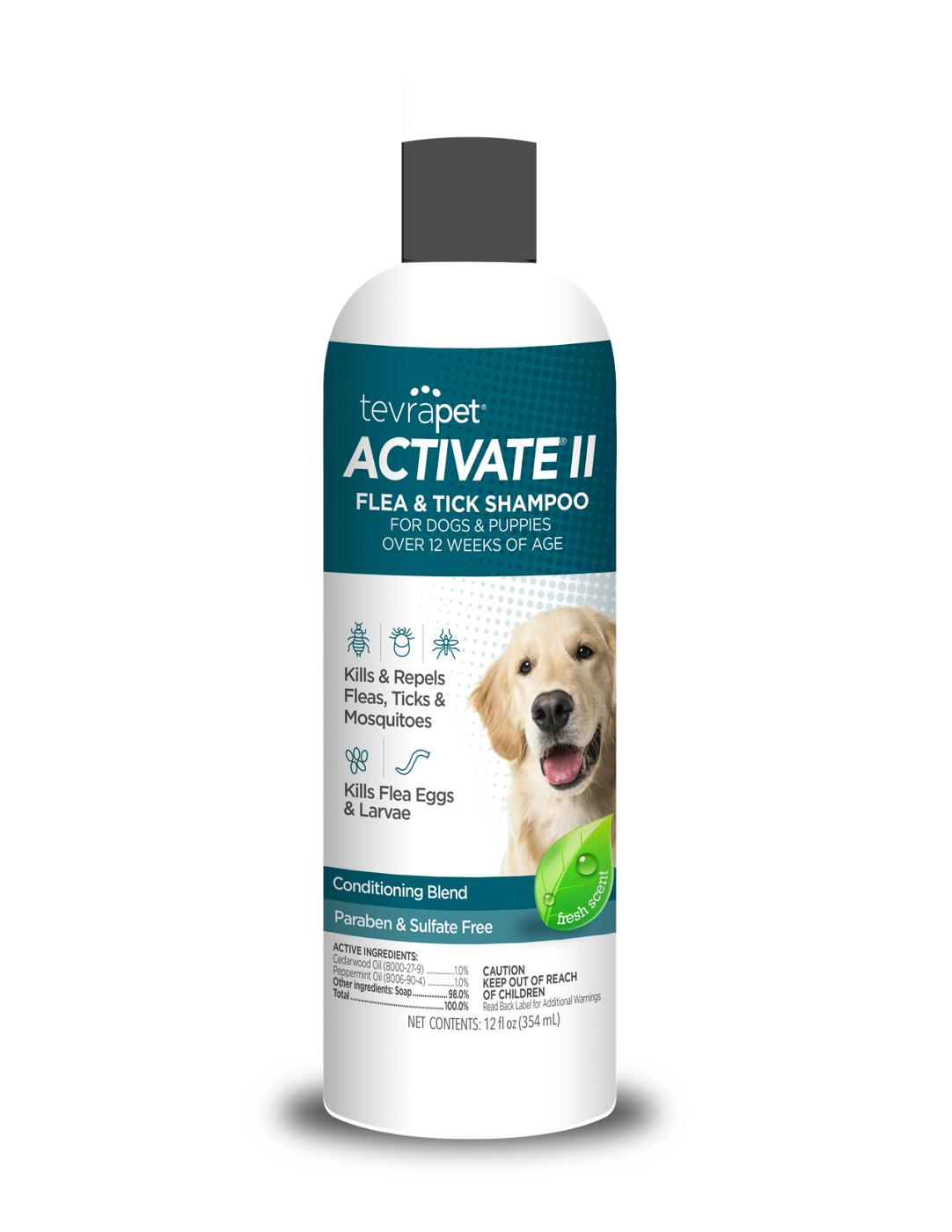 TevraPet Flea & Tick Shampoo, Conditioning Blend, Fresh Scent 12 Fl Oz