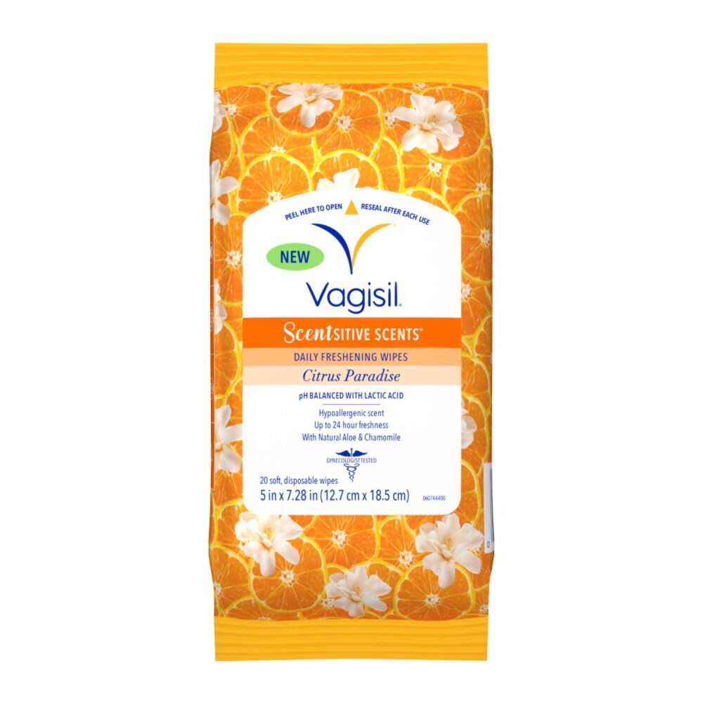 Vagisil Scentsitive Scents Citrus Paradise Daily Freshening Wipes