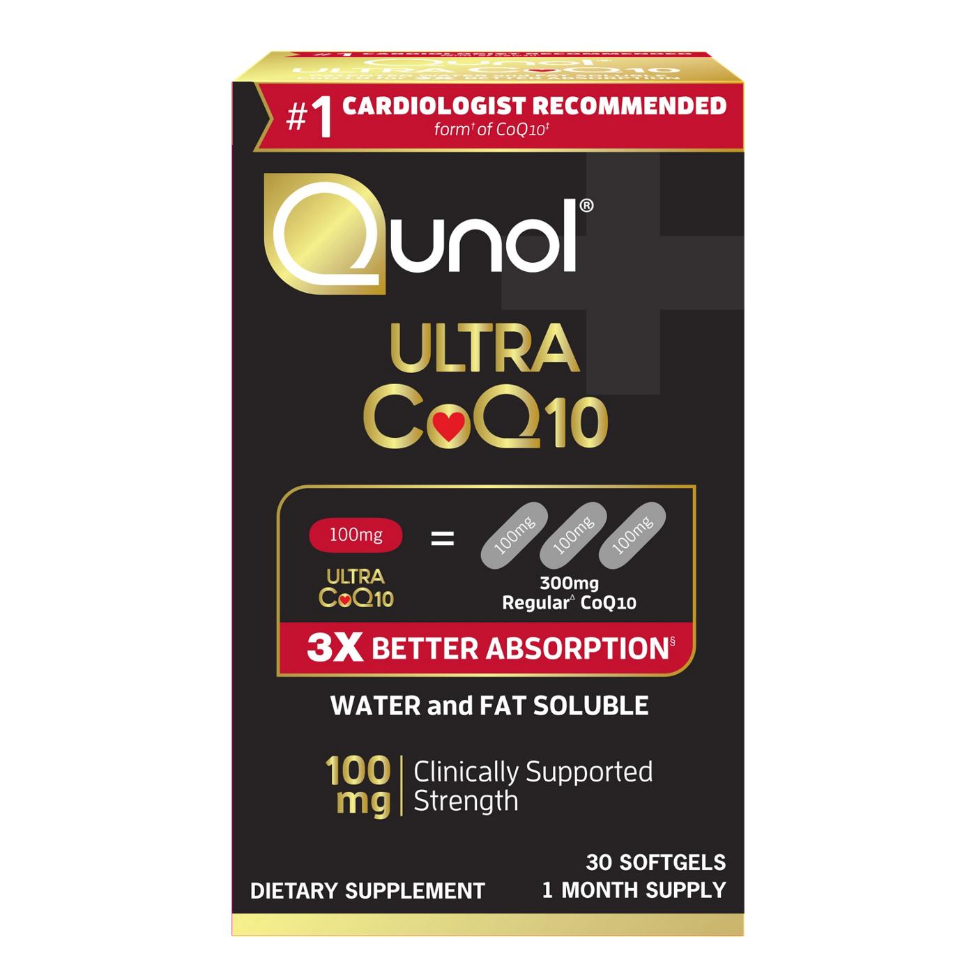 Qunol Ultra CoQ10 100mg Softgels 30ct