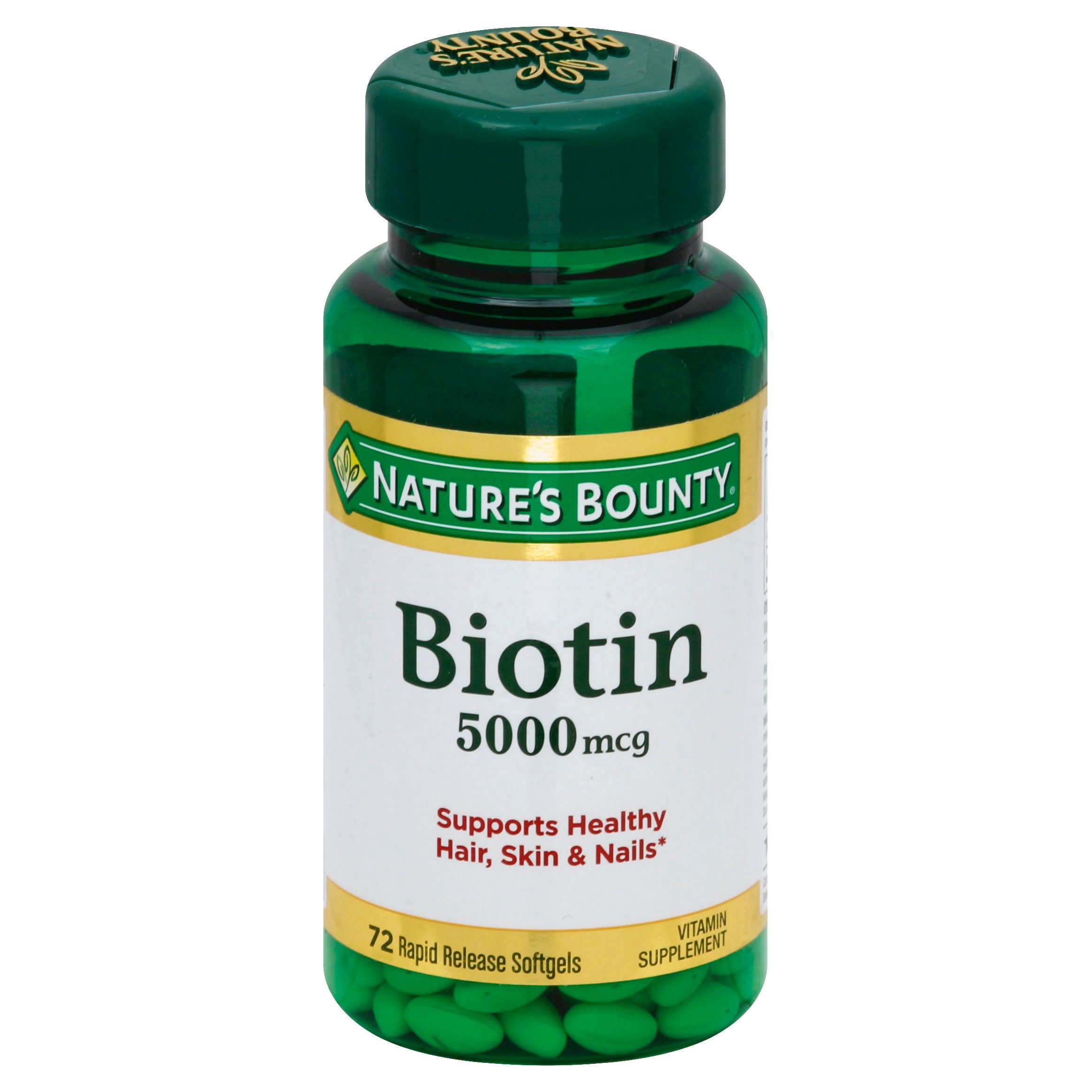 Nature's Bounty Biotin 5000 MCG Rapid Release Softgels