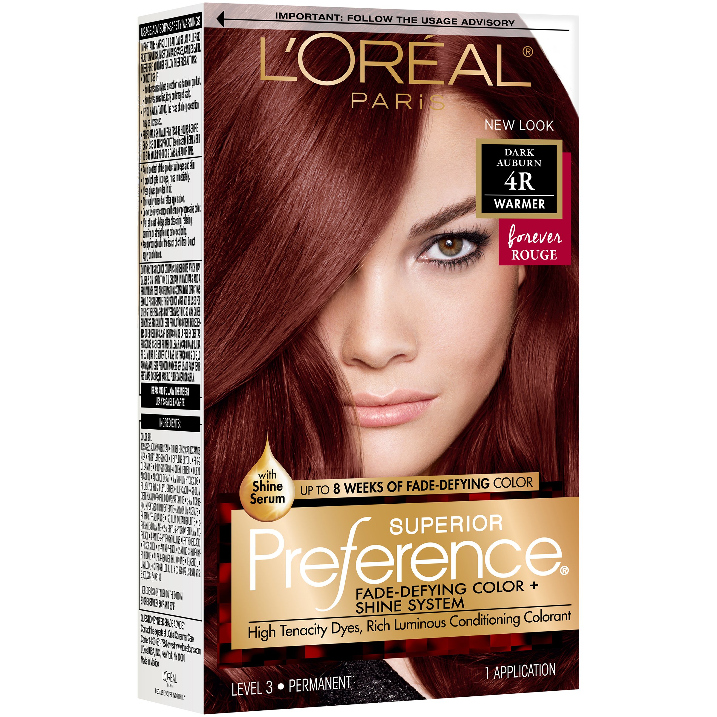 Superior Preference L'Oreal Paris Permanent Haircolor - Warmer, Dark Auburn 4R