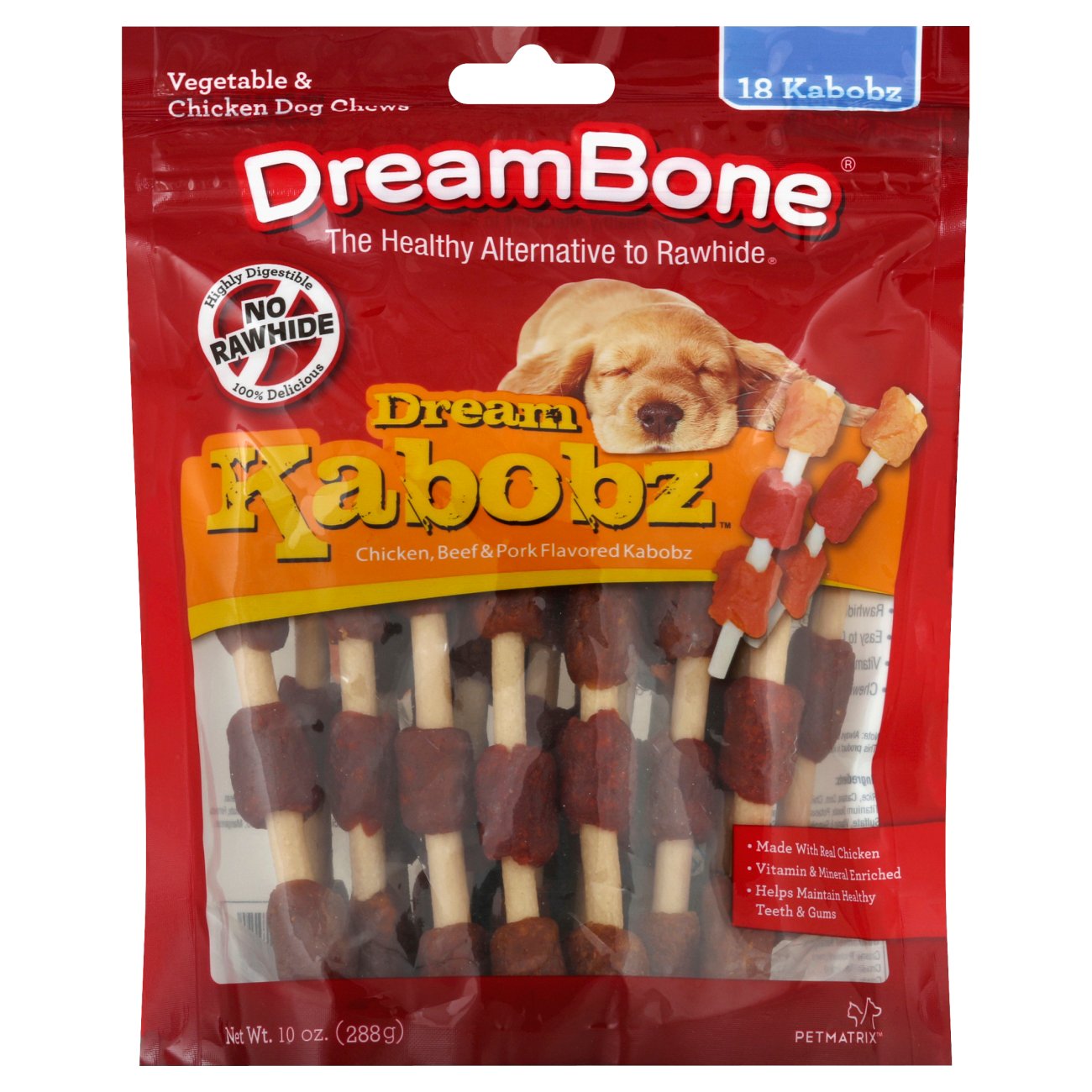 DreamBone Kabobz Dog Chews, With Vegetables & Chicken