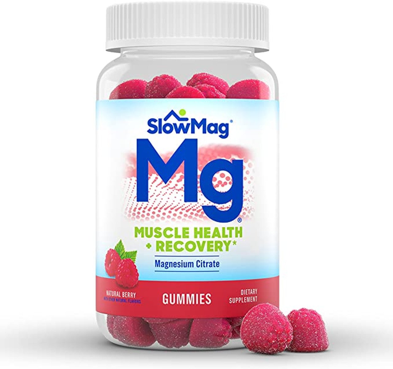 SlowMag Mg Muscle Health + Recovery Gummies, Magnesium Citrate In 60ct