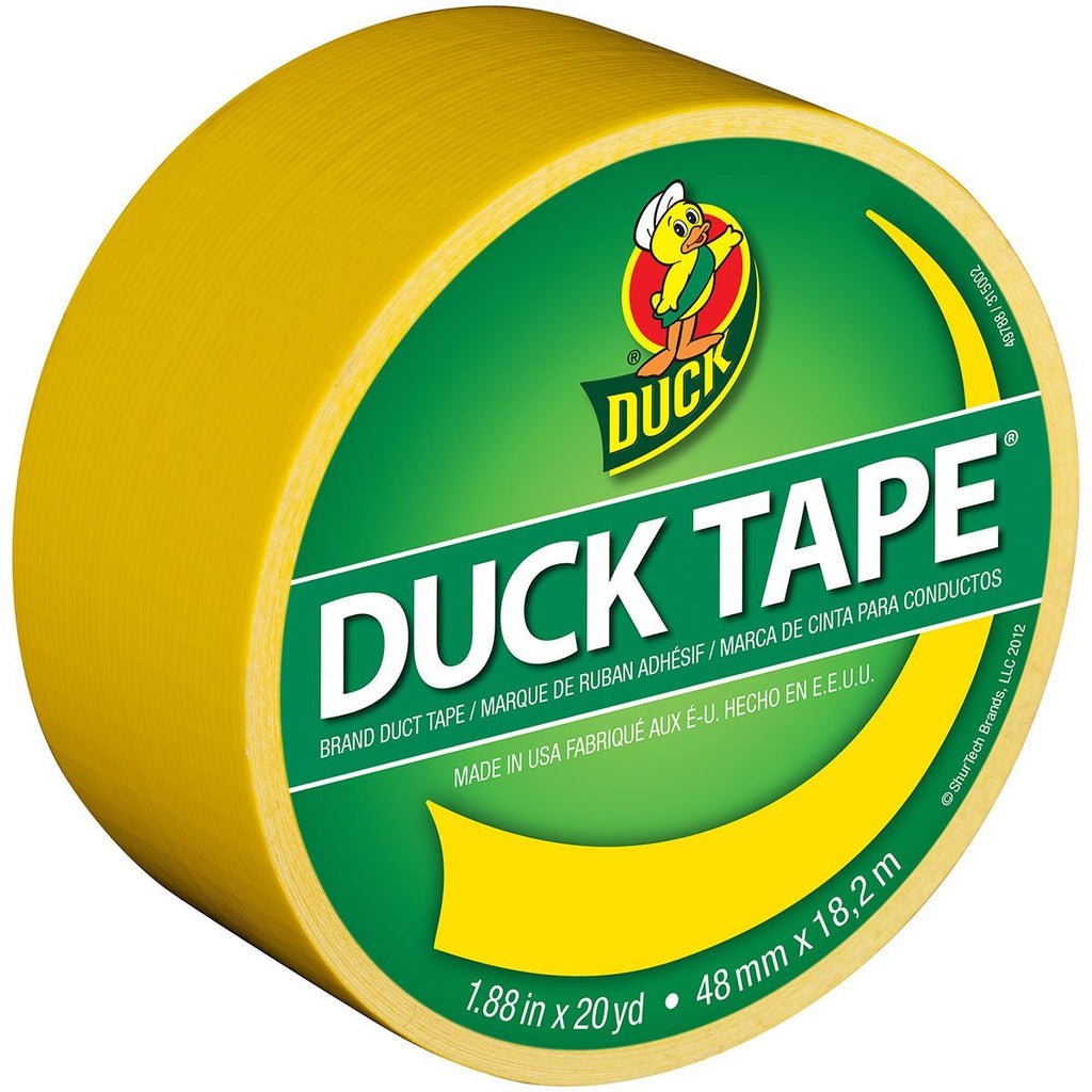 Duck Yellow Color Colored Duct Tape, 3\" Core, 1.88\" X 20 Yds