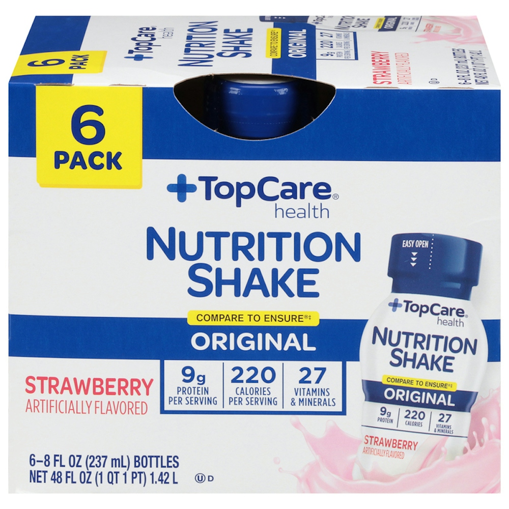 TopCare Nutrition Shake Strawberry Original 6 ct 8 fl oz