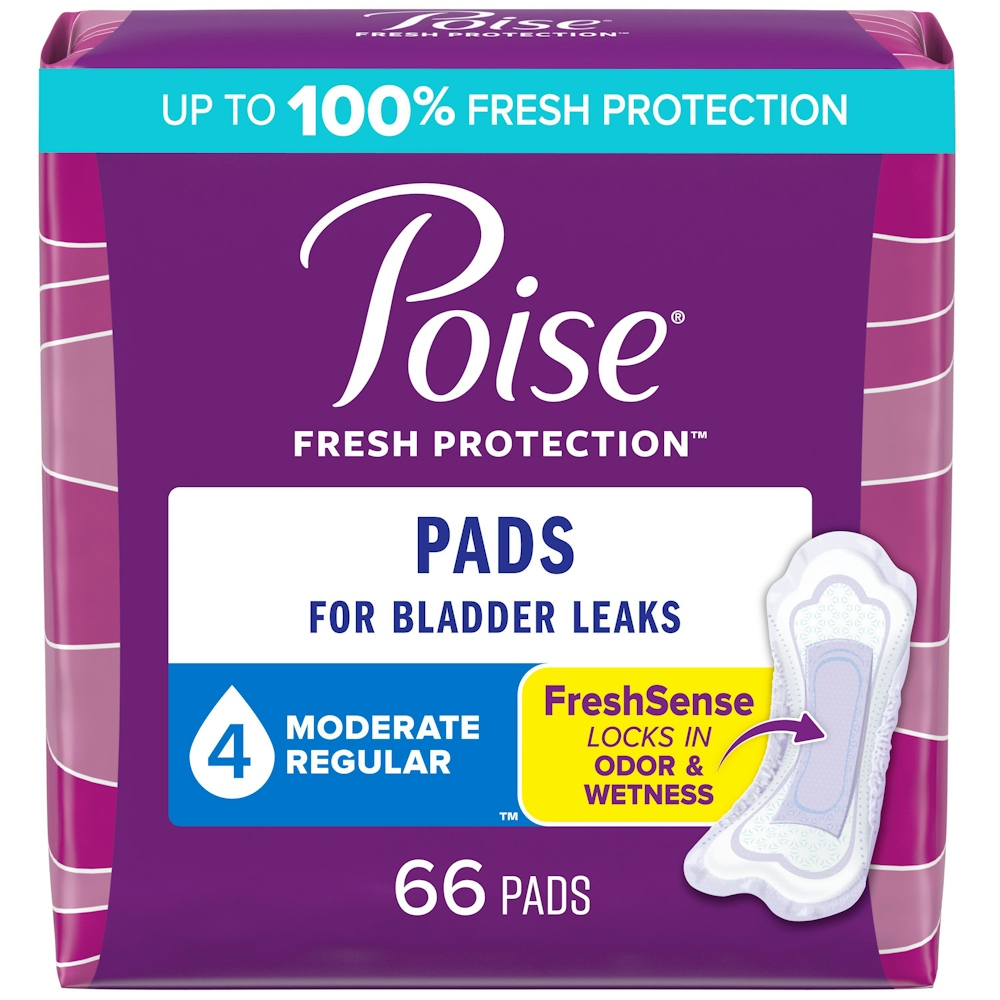 Poise Regular Length Moderate Absorbency Incontinence Pads