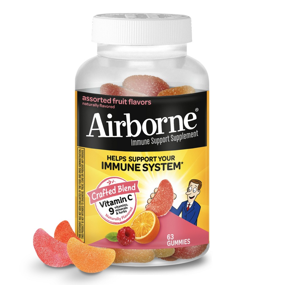 Airborne Immune Support Supplement, Assorted Fruit Flavors, Gummies