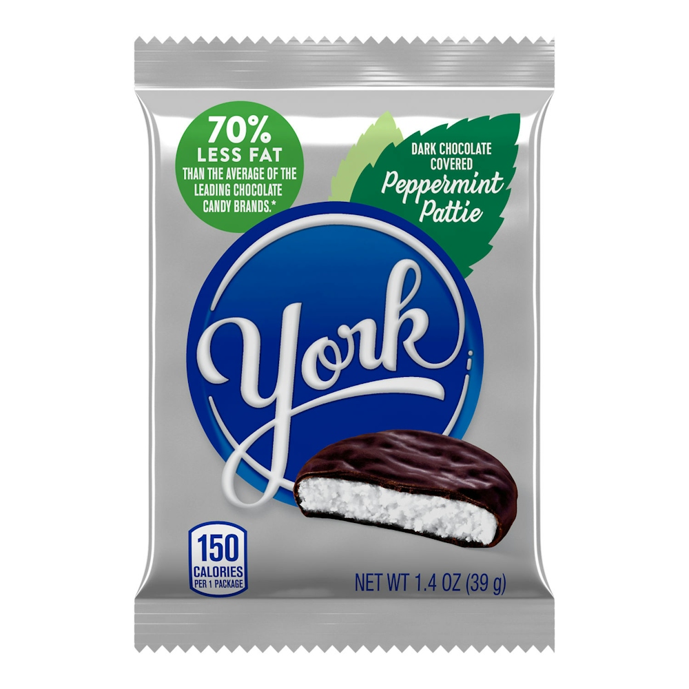 York Peppermint Patties Dark Chocolate Covered Mint Candy, 1.4 Ounce