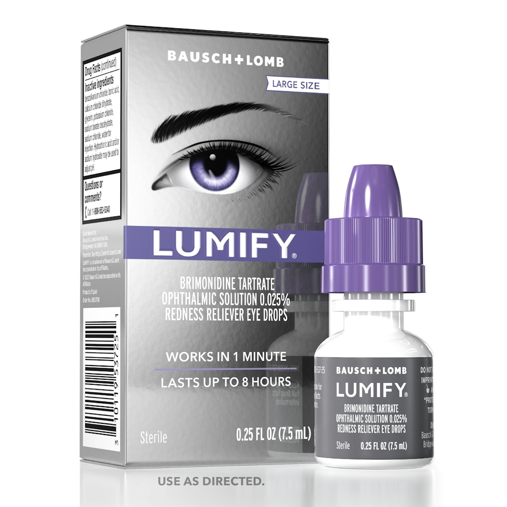 Lumify Eye Drops, Redness Reliever, Large Size 0.25 Fl Oz