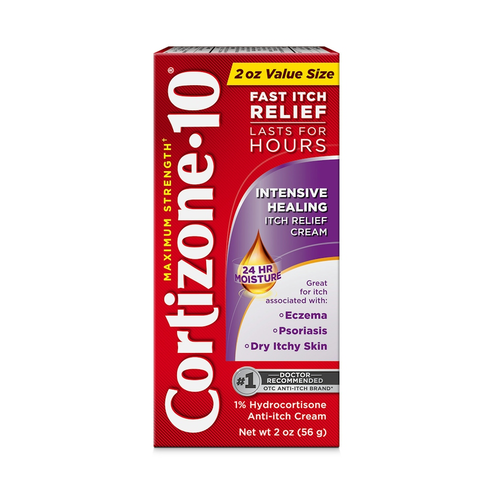 Cortizone 10 Maximum Strength Intensive Moisture Anti-Itch Creme Value Size, 2 Oz, 2 Ounce