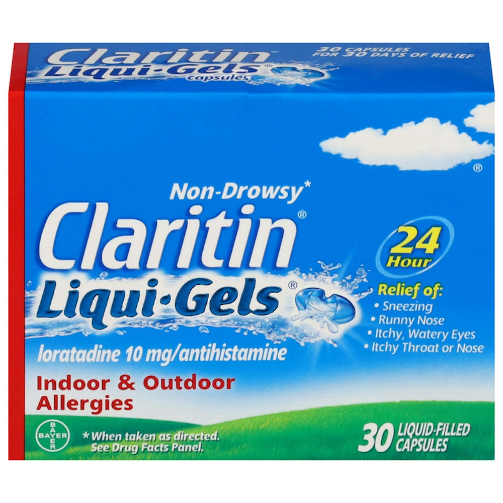 Claritin Liqui Gels Capsules 10 Mg Non Drowsy Indoor & Outdoor Allergies Relief