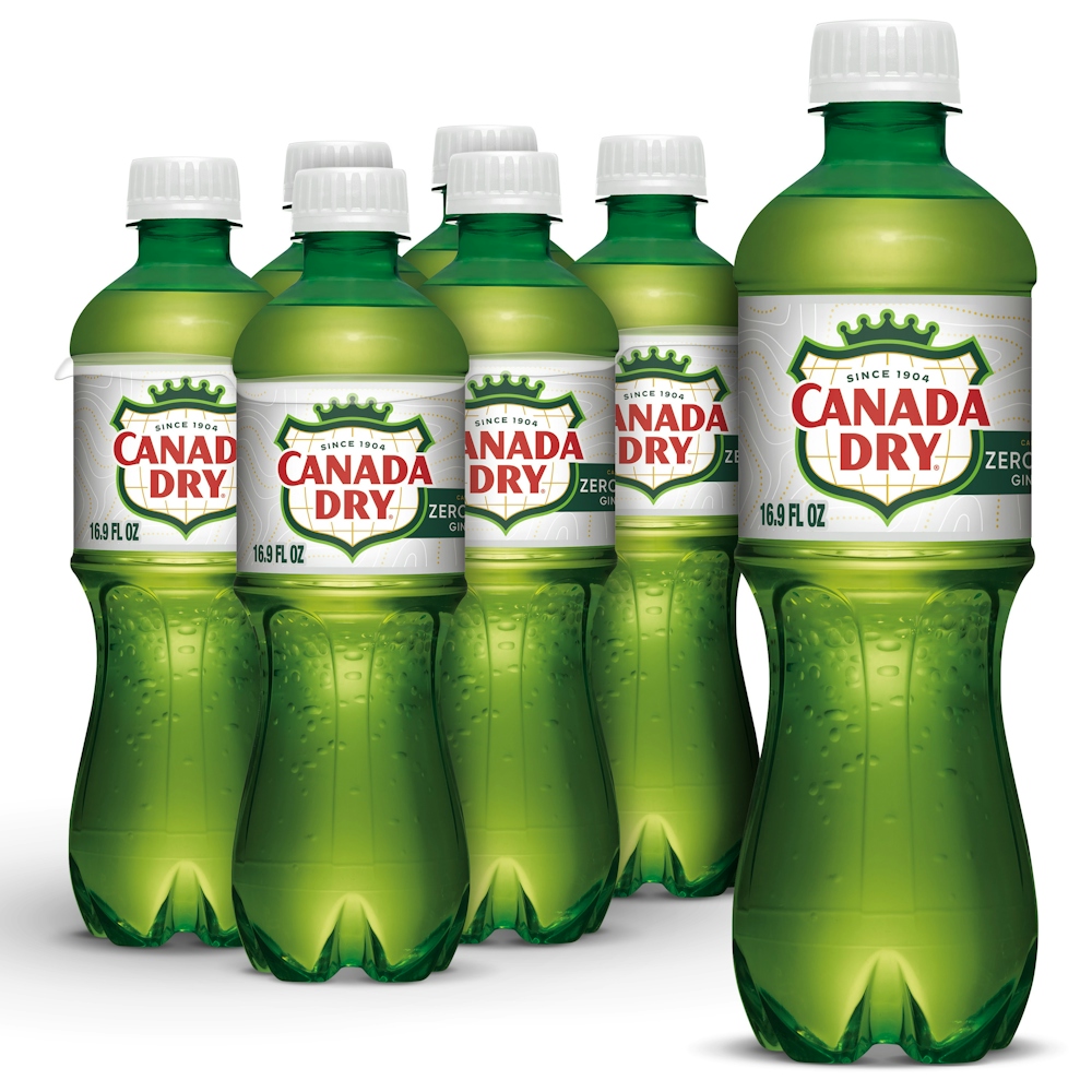 Canada Dry Zero Sugar Ginger Ale Soda Bottles - 6pk/16.9 Fl Oz