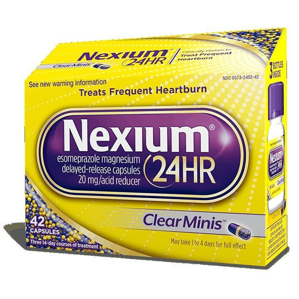 Nexium 24HR ClearMinis Delayed Release Heartburn Relief Capsules, Esomeprazole Magnesium Acid Reducer - 42ct