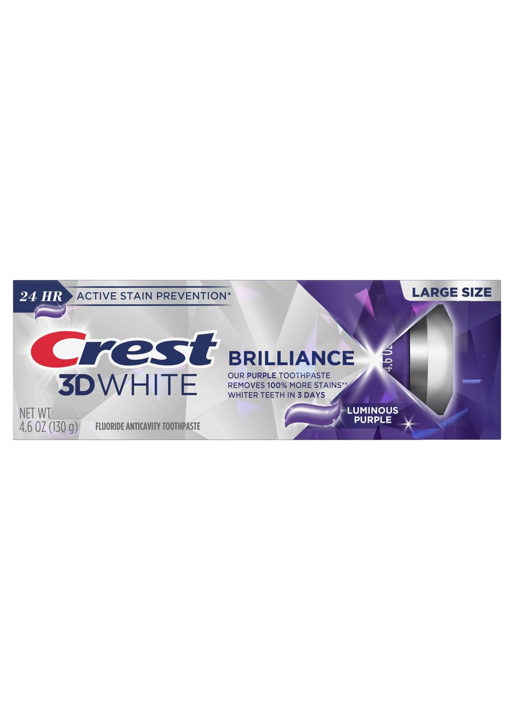Crest 3D White Brilliance Toothpaste - Luminous Purple