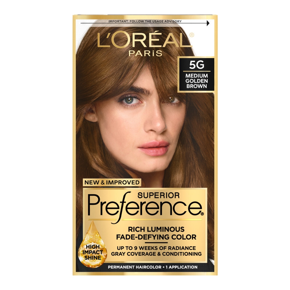 Superior Preference L'oreal Paris Fade-Defying Color + Shine System Medium Golden Brown Warmer