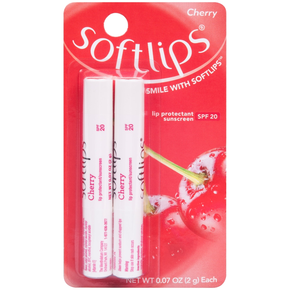 Softlips Lip Protectant/Sunscreen, Cherry, SPF 20
