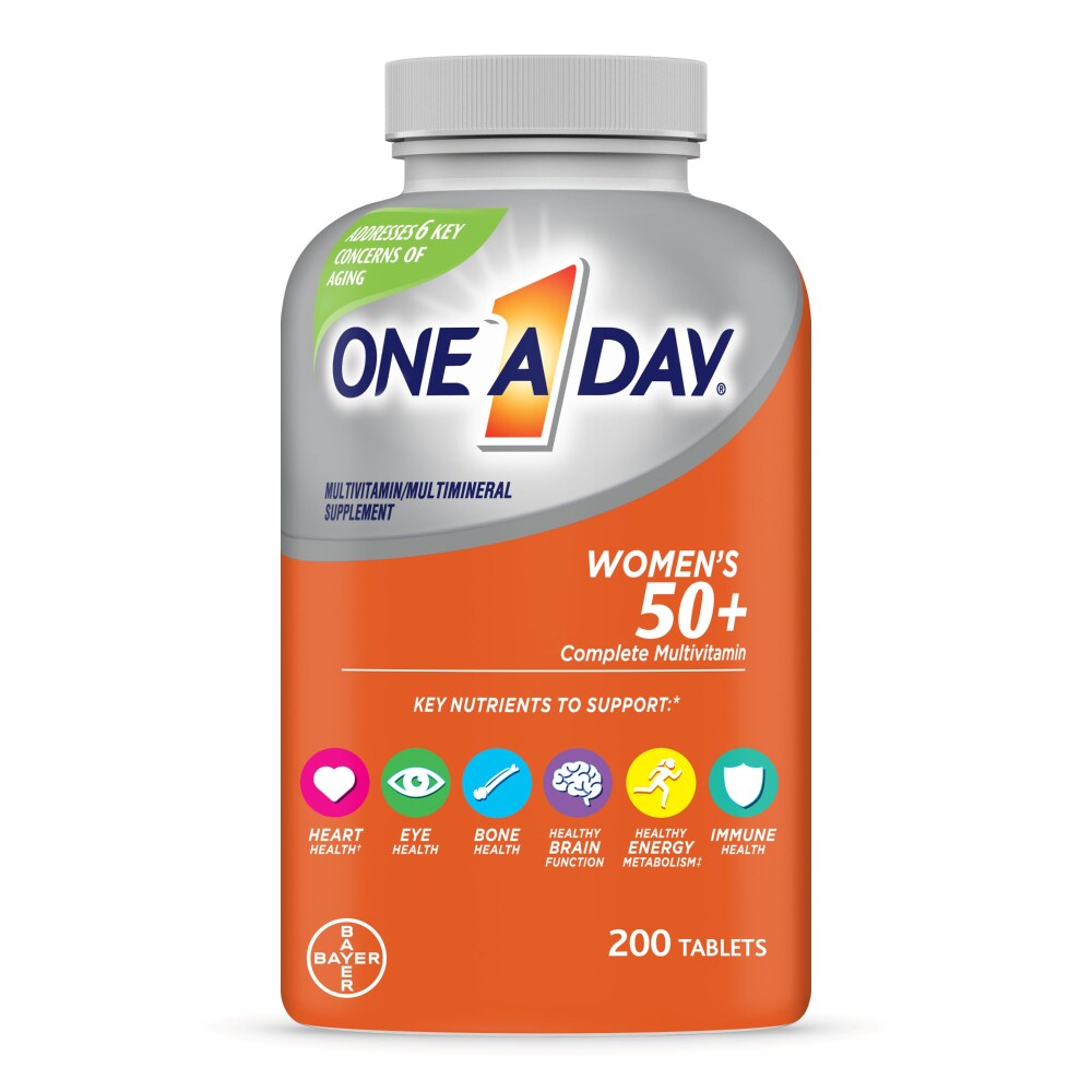 One A Day Women’s 50+ Multivitamins Tablet, Multivitamin For Women With Vitamin C, D And E, Calcium & More