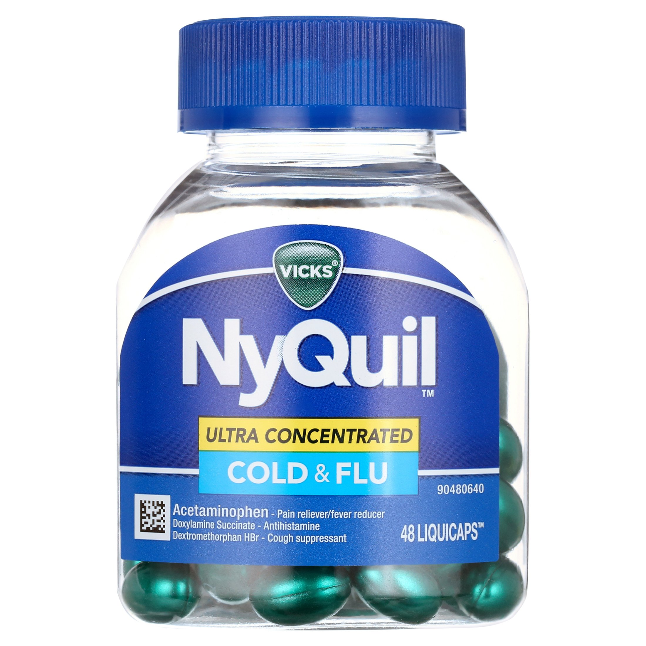 Vicks NyQuil Ultra Concentrated Cold & Flu Nighttime Relief LiquiCaps
