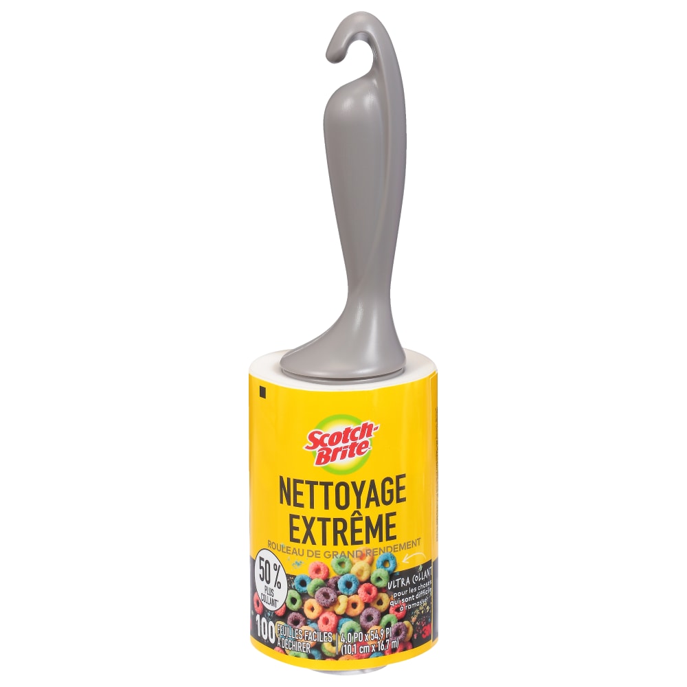 Scotch-Brite Extreme Clean Lint Roller 830RS-100 4 In X 54.9 Ft