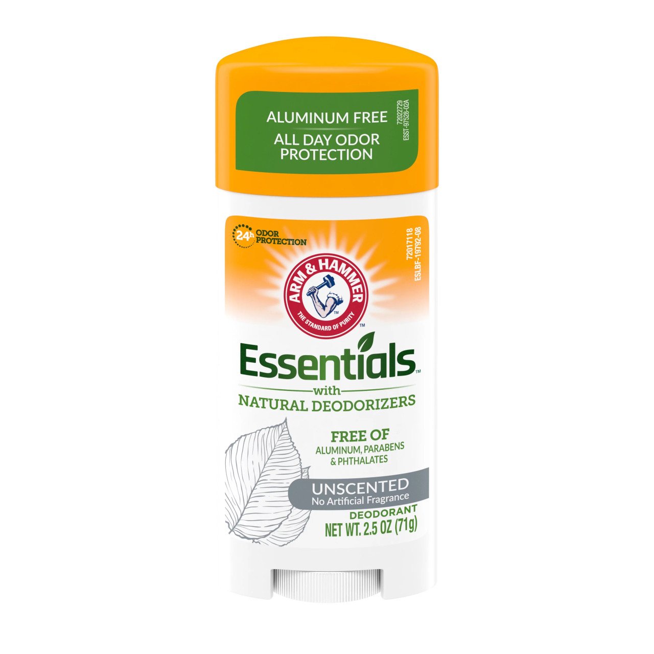 Arm & Hammer Essentials Natural Solid Deodorant Unscented 2-5 Ounce