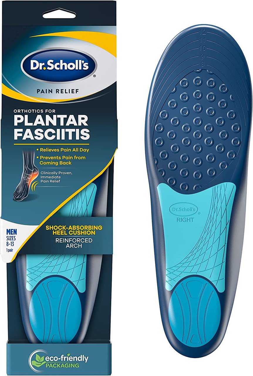 Dr. Scholl's Insoles, Plantar Fasciitis, Shoe Size 8-13, Men's