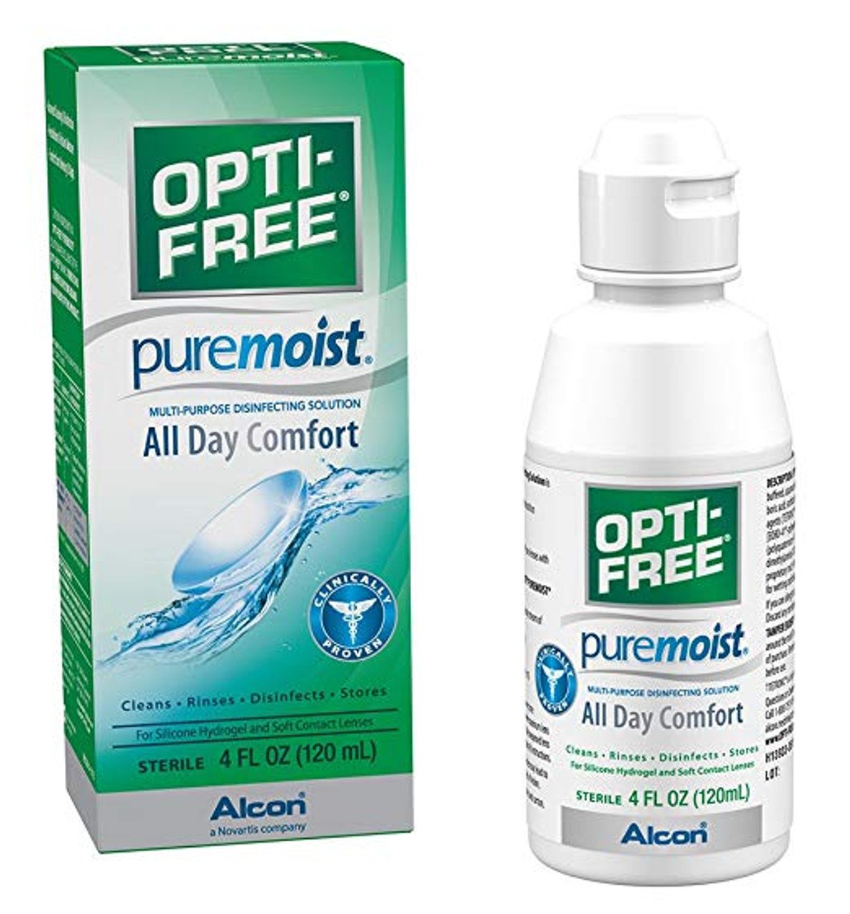 Opti-Free Puremoist Multi-Purpose With HydraGlyde Sterile Disinfecting Solution 4 Fl Oz