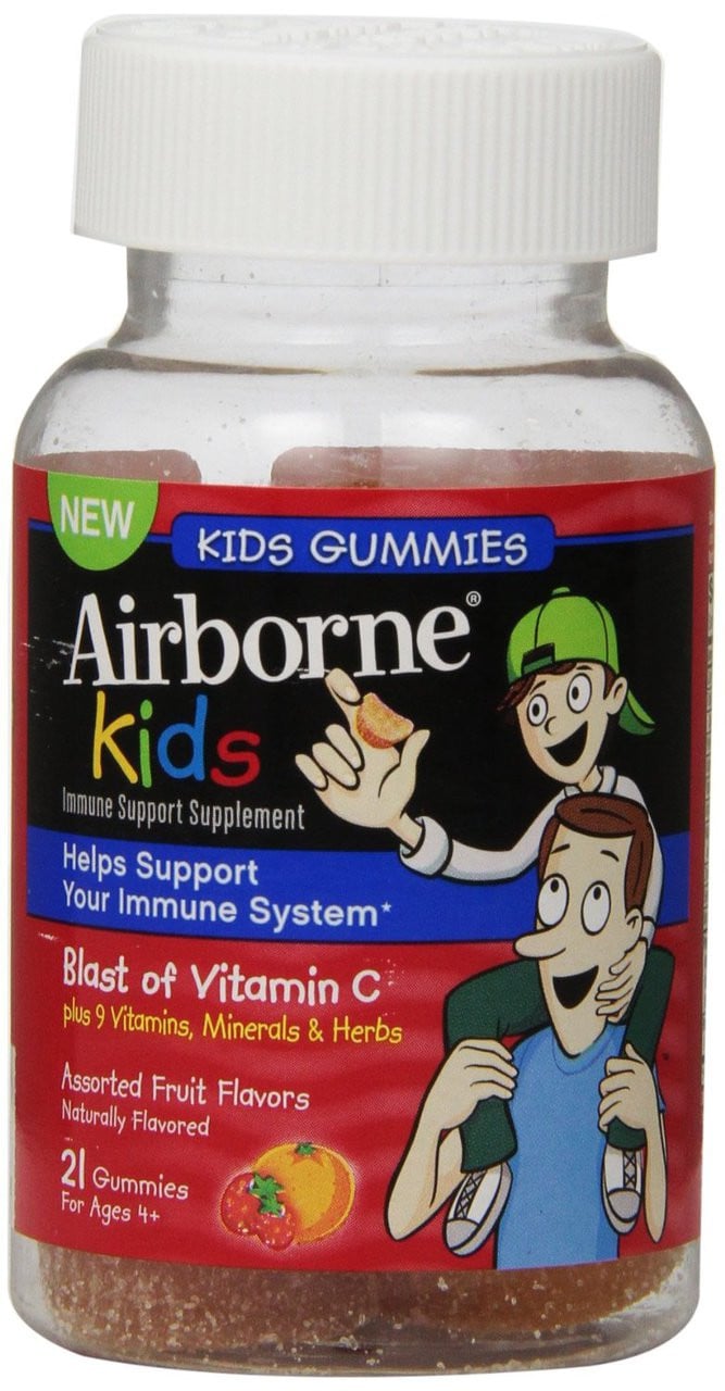 Airborne Kids Assorted Fruit Flavors Immune Support 21 Gummies