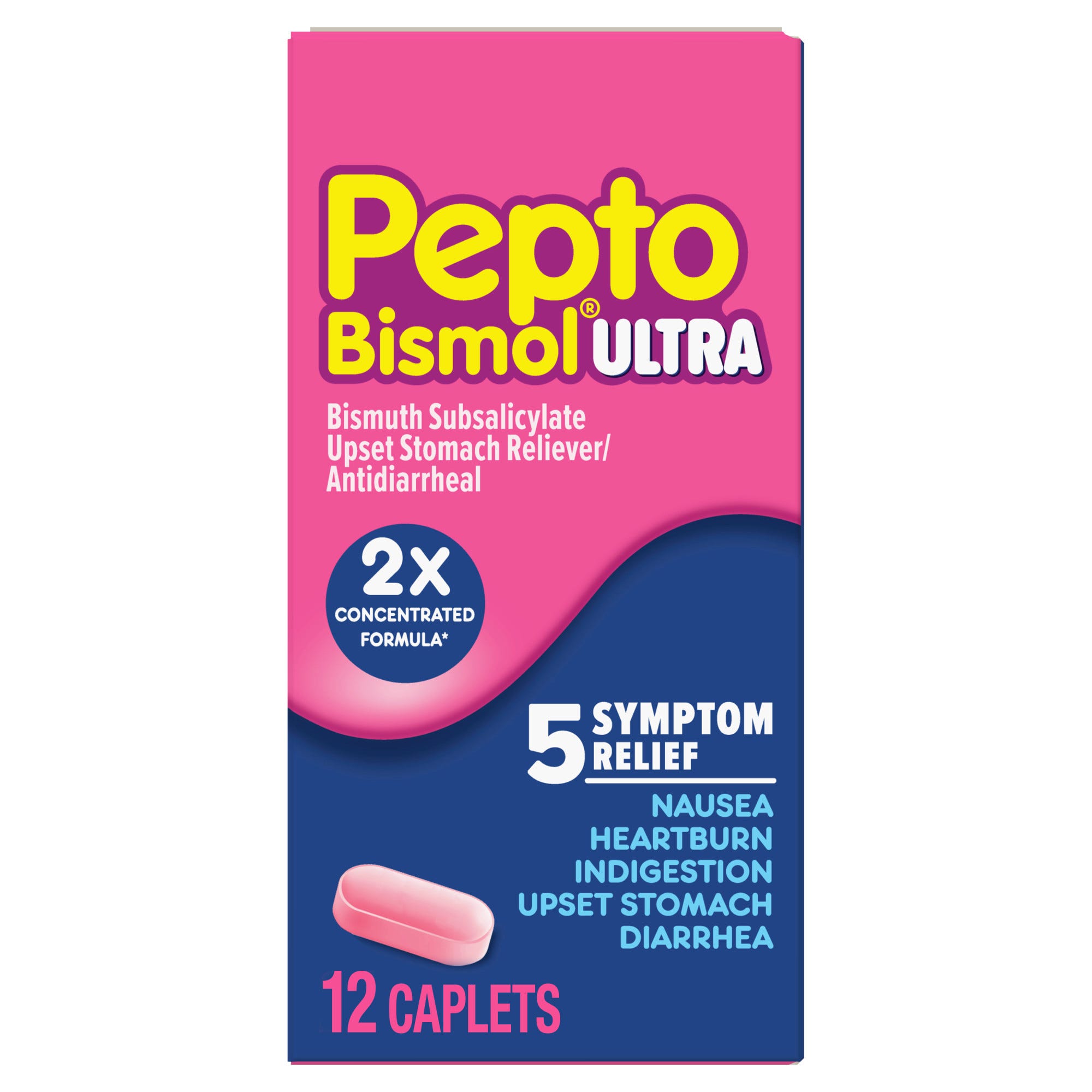 Pepto Bismol Ultra 5 Symptom Relief Caplets