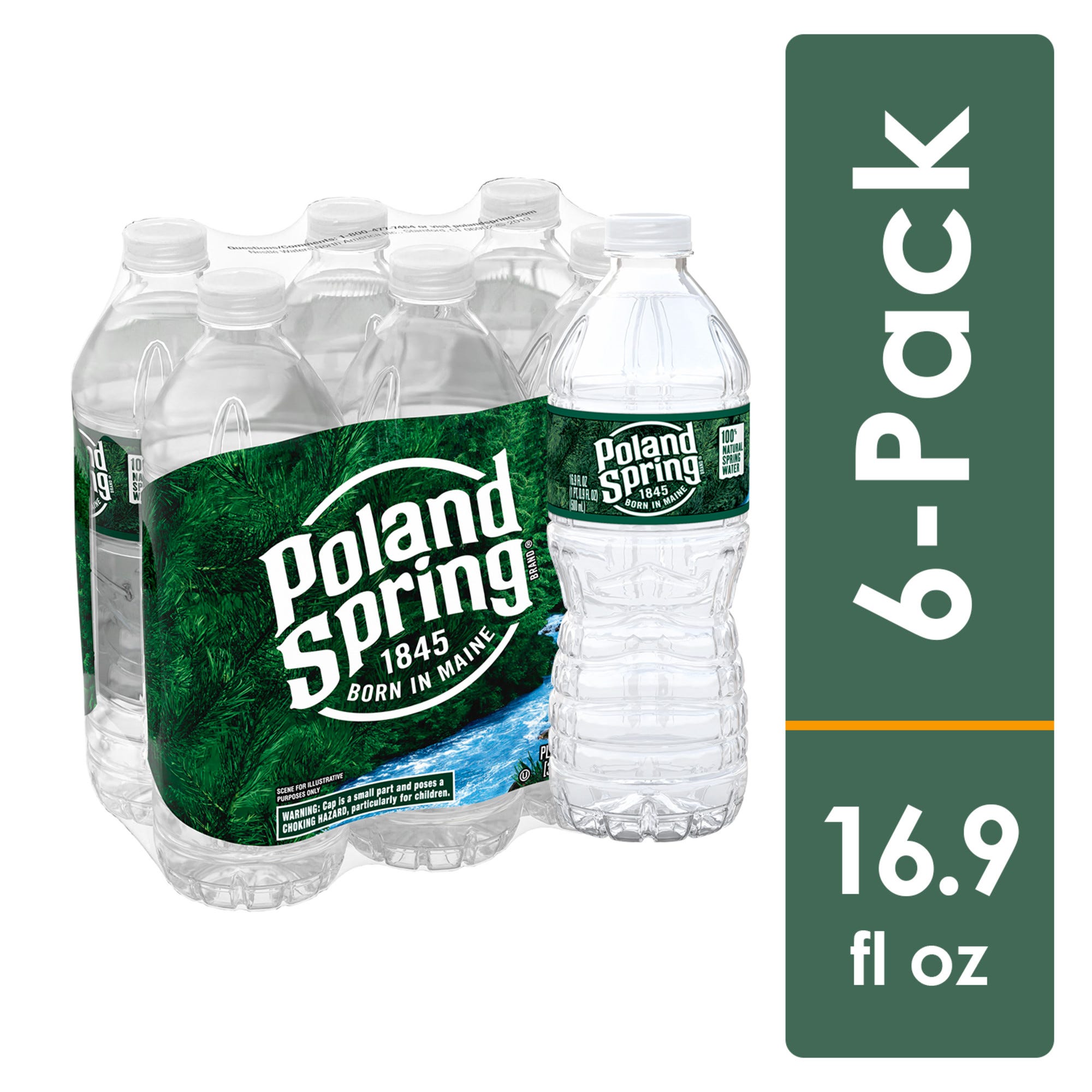 Poland Spring 100% Natural Water, 16.9 Fl Oz