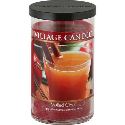 Village Candle Glass Cylinder, Mulled Cider