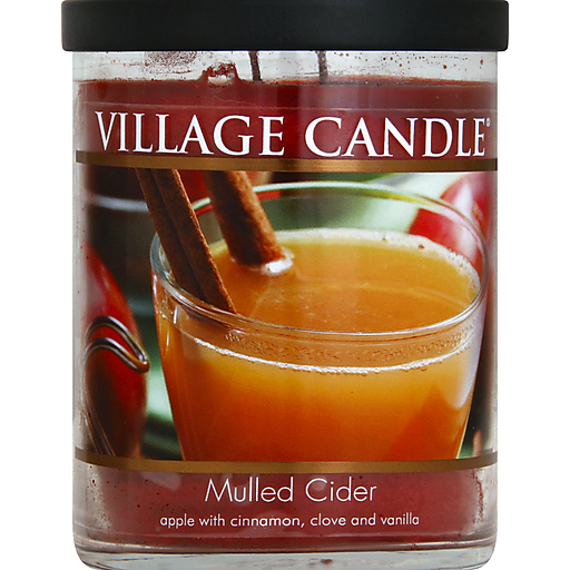 Village Candle Mulled Cider, Glass Cylinder