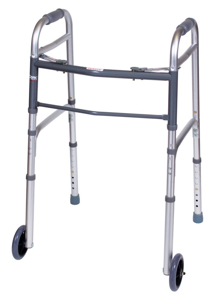 Carex Folding Walker With Wheels