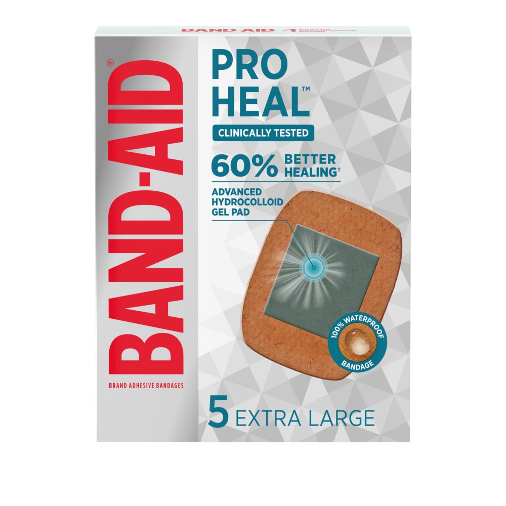 Band-Aid Brand Pro Heal Bandages + Hydrocolloid Pads Extra Large
