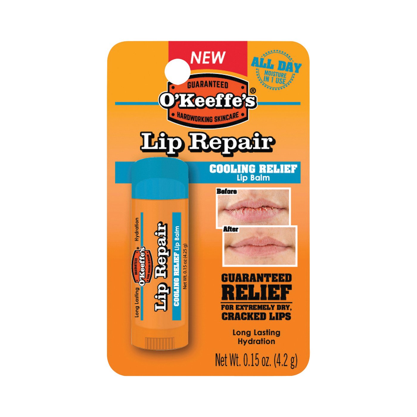 O'Keeffe's Lip Repair Cooling Relief Balm Stick 0.15 Oz