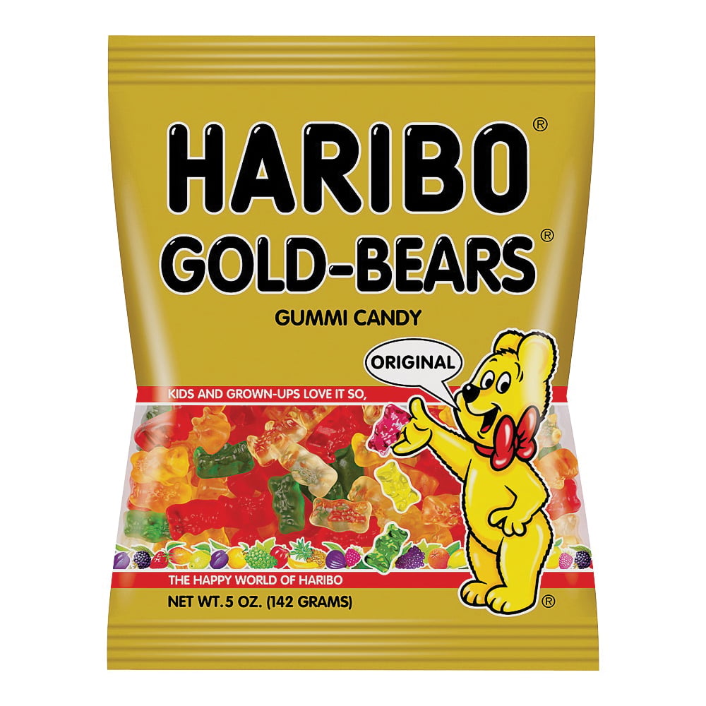 Haribo Gold Bears Gummi Candy 5 Oz Peg Bag