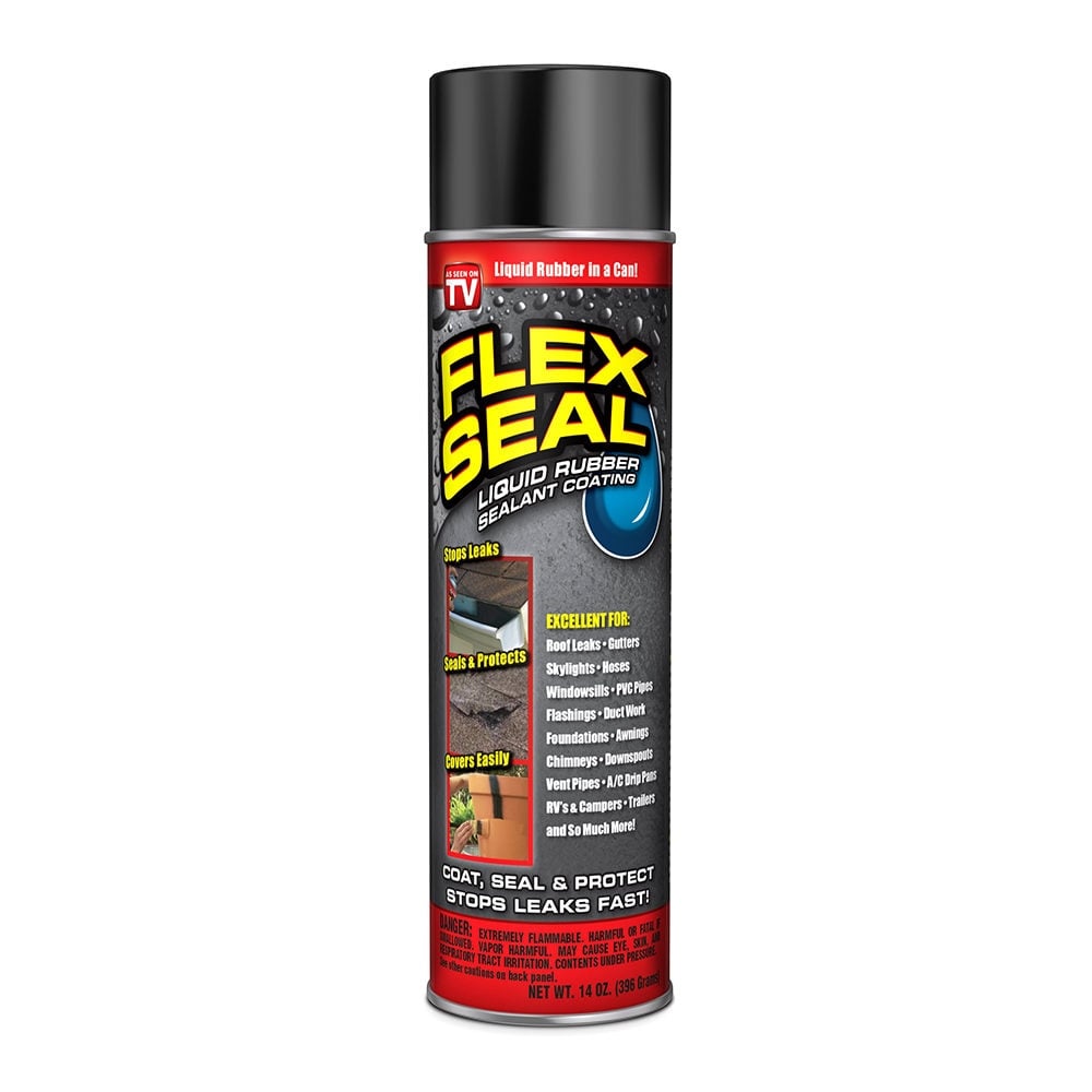 Flex Seal Liquid Rubber Sealant Coating Spray, 14 Oz Can, Black FSR20 USS-EOPFSR20