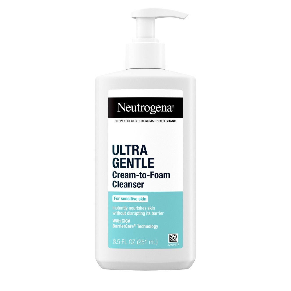 Neutrogena Ultra Gentle Cream-to-Foam Face Cleanser - Fragrance Free - 8.5 Fl Oz