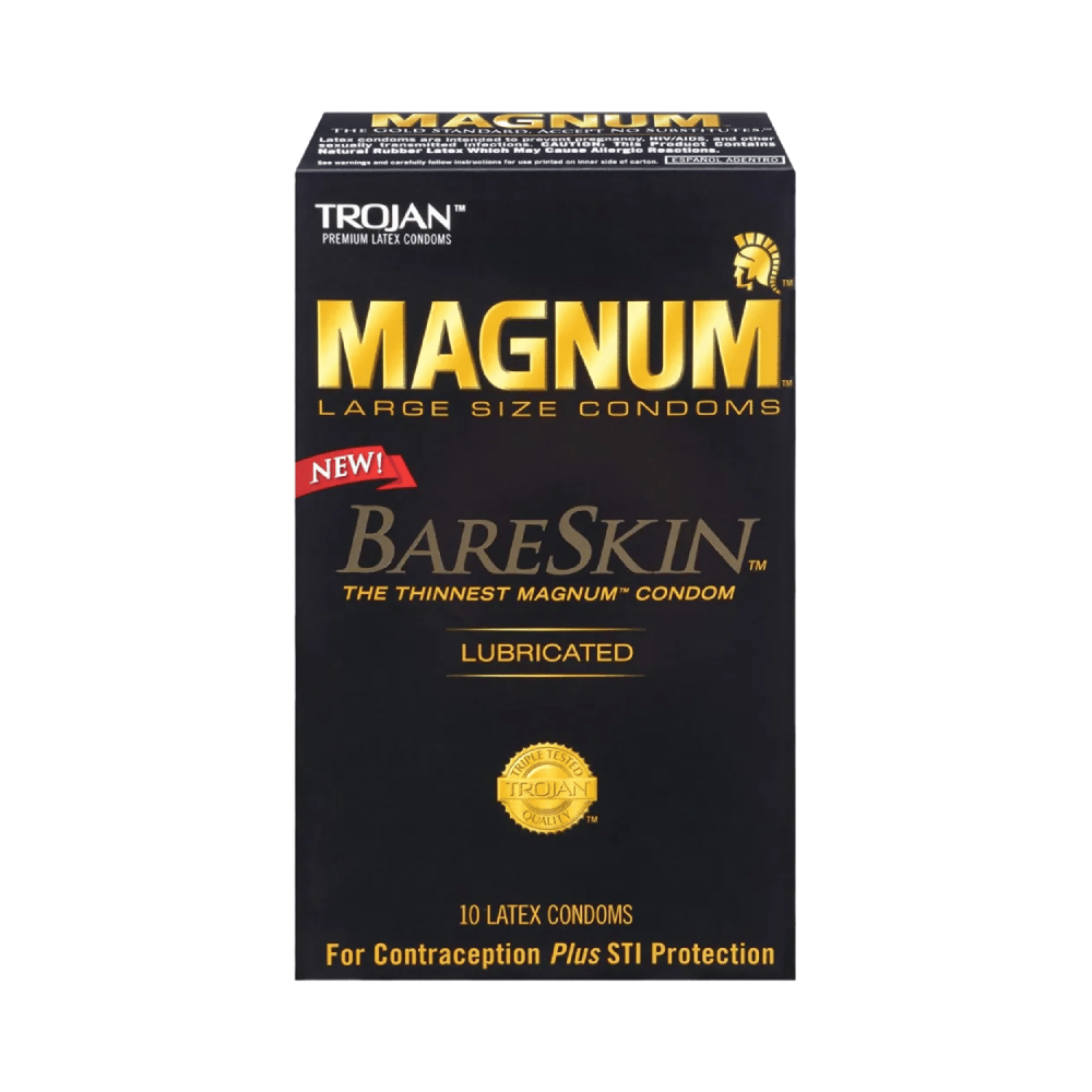 Trojan Magnum BareSkin Condoms, Latex, Lubricated, Extra Thin, Large Size