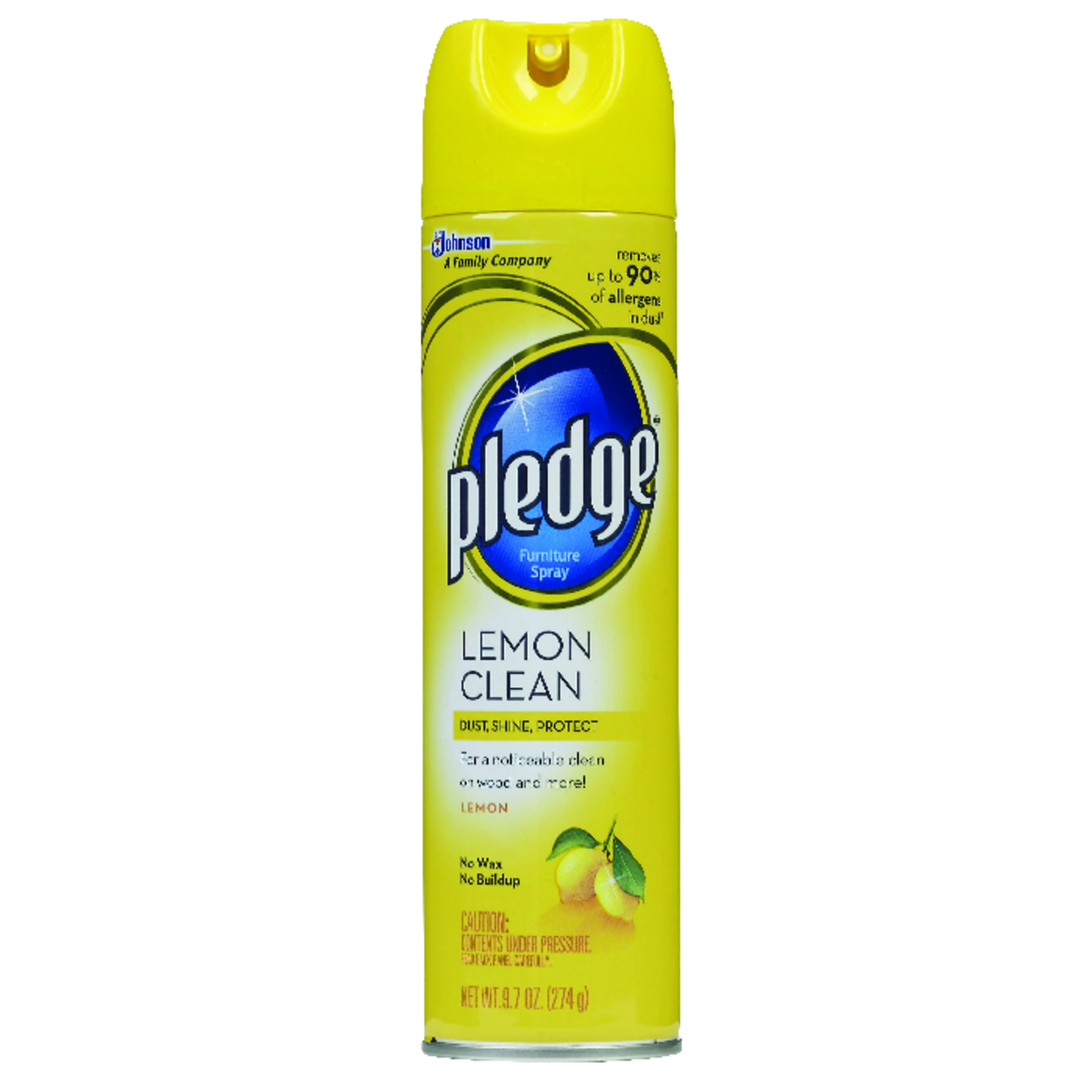 Pledge 9.7 Oz. Lemon Furniture Polish - Aerosol Spray For Wood Care