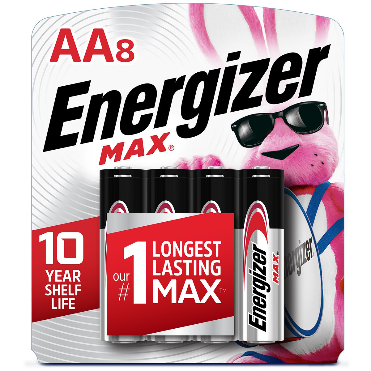 Energizer Max Alkaline Batteries, AA - 8 Ea/pack