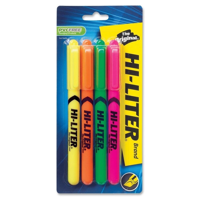 Avery Pen Style Fluorescent Highlighters, 4-Color 4-Pk
