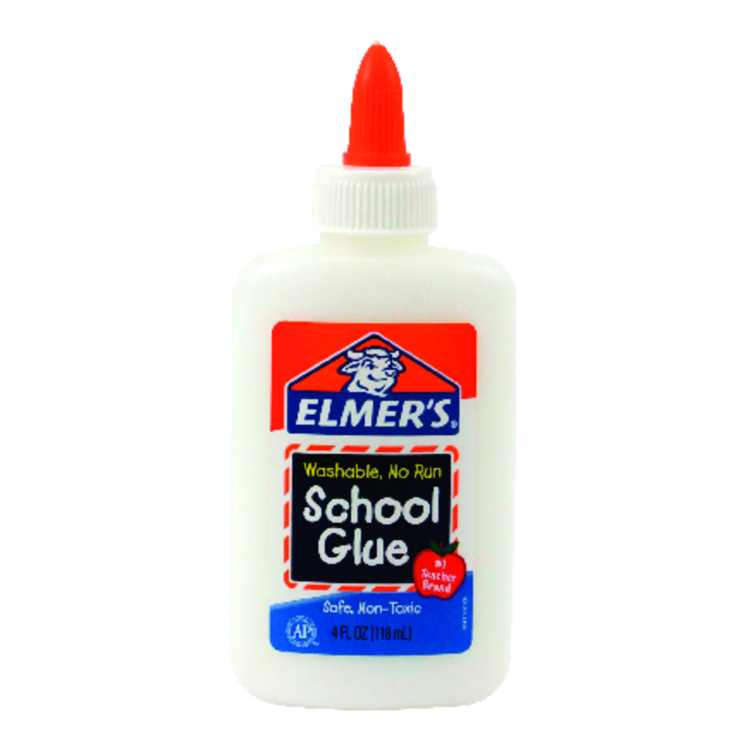 Elmer's Washable, No Run School Glue, 4 Fl Oz, 4 Fluid Ounce