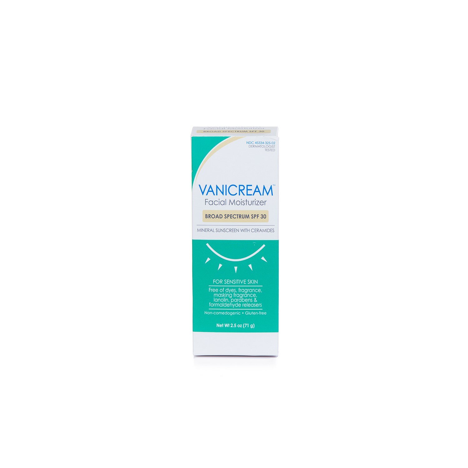 Vanicream Facial Moisturizer For Sensitive Skin, SPF 30, 2.5 Oz