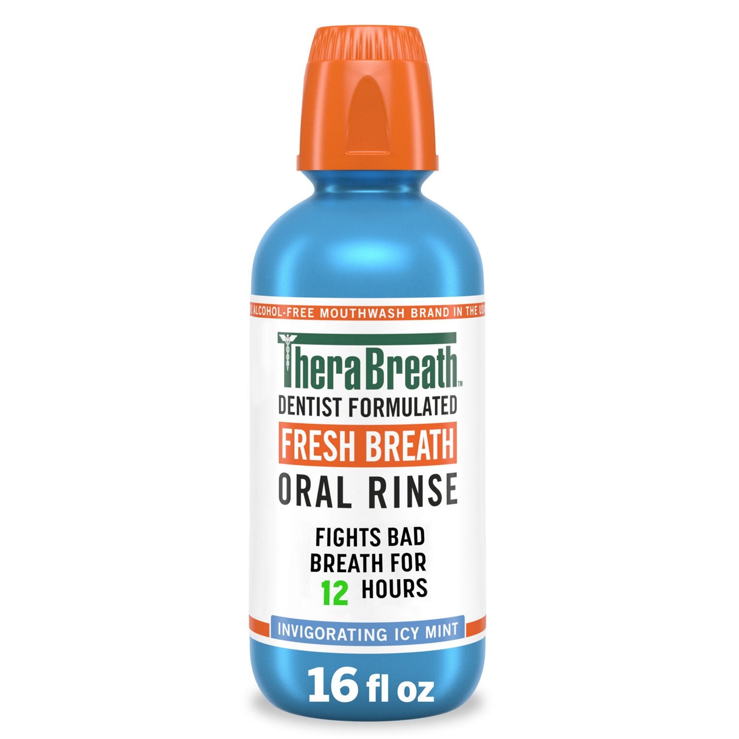 TheraBreath 24-Hour Fresh Oral Rinse, Alcohol-Free, Invigorating Icy Mint