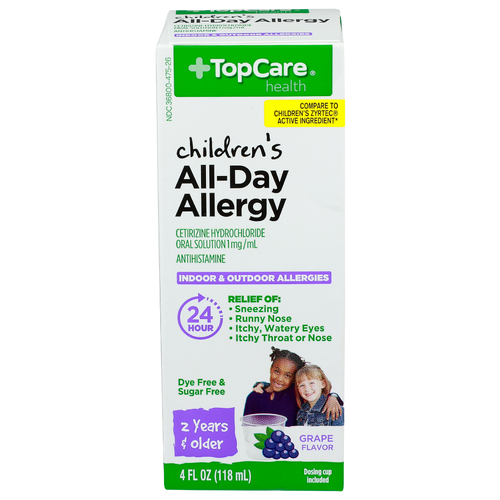 TopCare Children’s All Day Allergy Cetirizine Oral Solution 4 fl oz