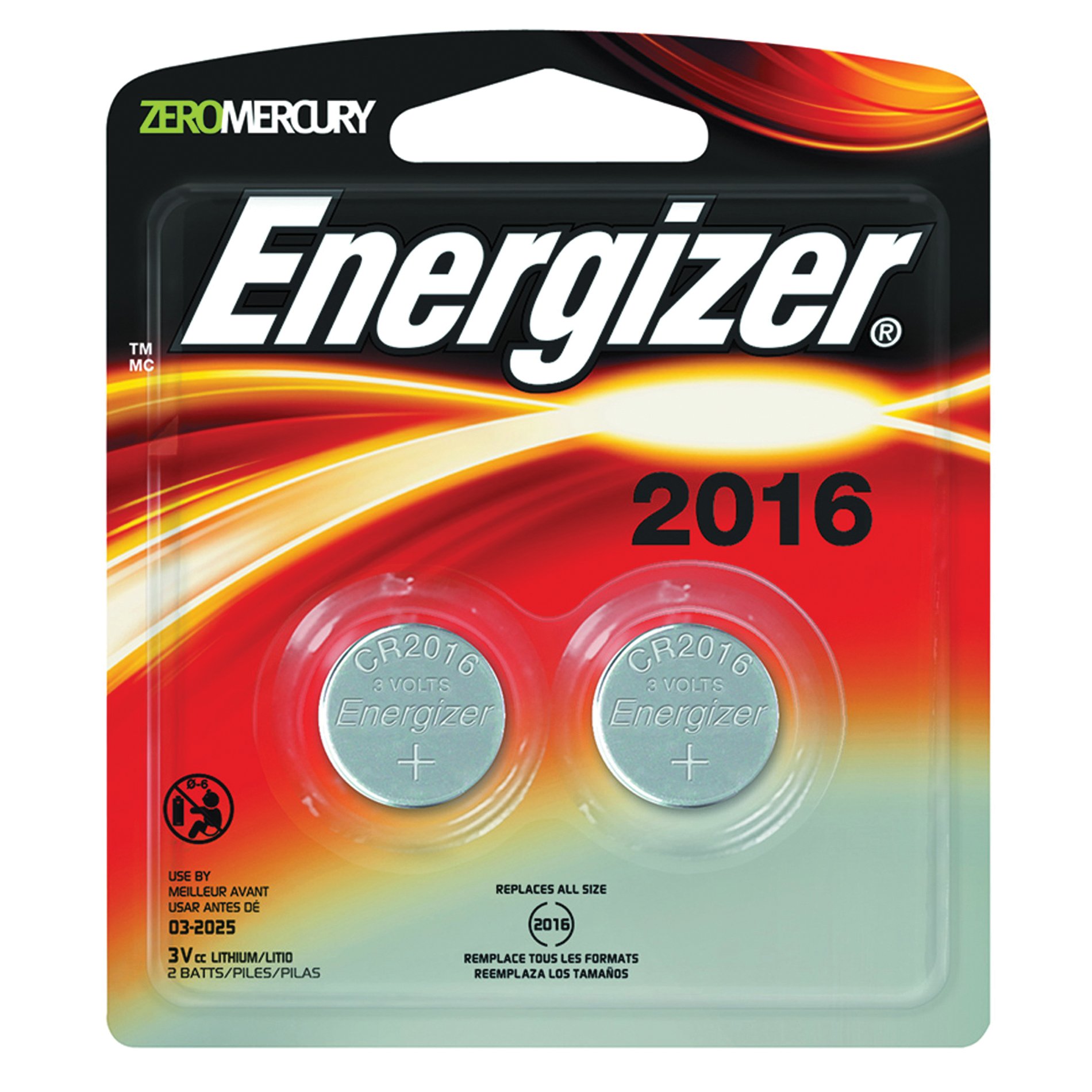 Energizer 2016 Batteries 2pk - Lithium Coin Battery